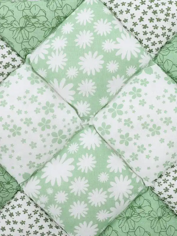 Bild 3 von Stuhlkissen im Patchworkdessin 40x40cm Grün