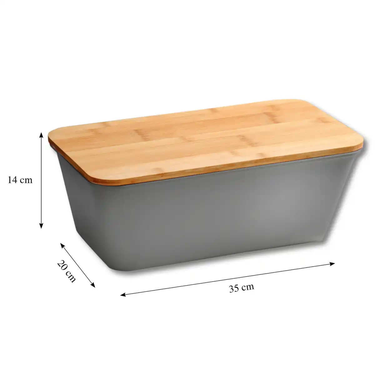 Bild 3 von Brotbox, Kunststoff (PP), grau, FSC