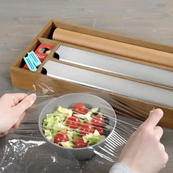 Bild 3 von Folienspender, dunkler Bambus, FSC