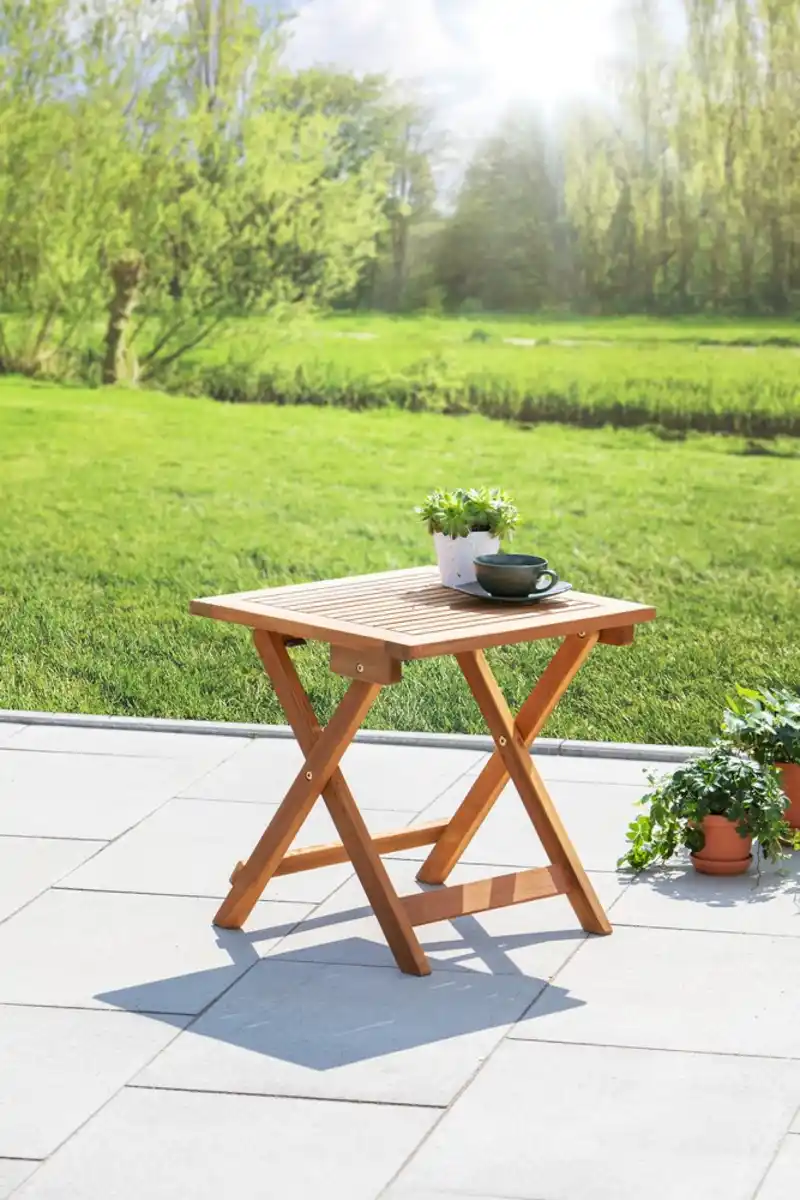 Bild 2 von Akazienholz Gartenklapptisch Beistelltisch 45 cm FSC