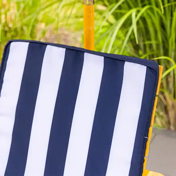 Bild 3 von Kinderliegestuhl-Set mit gestreiftem Sonnenschirm, ca. 52x93,5x62 cm – Natur