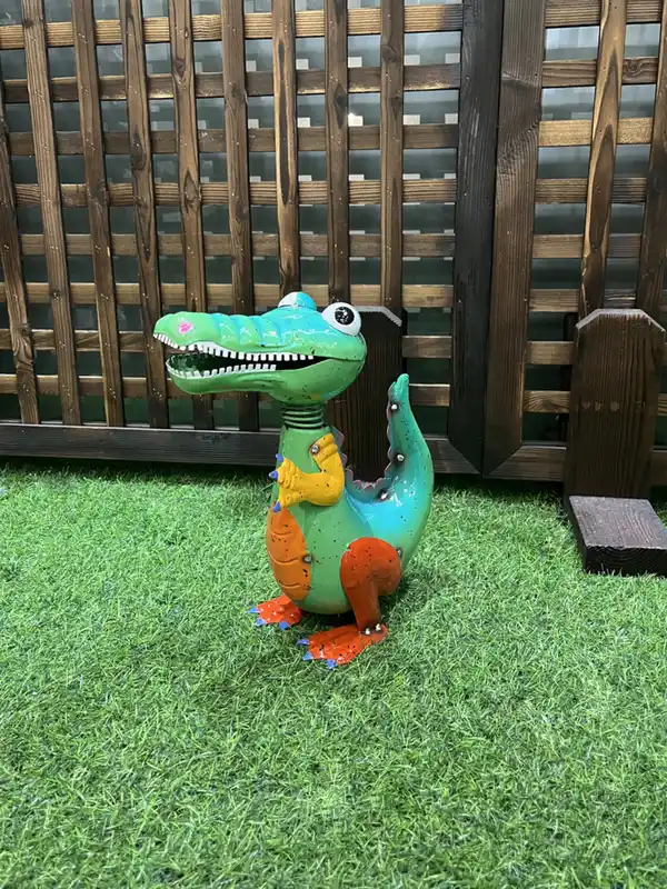 Bild 4 von Metallkrokodil, ca. 26 x 12,5 x 28,5 cm – Multicolor