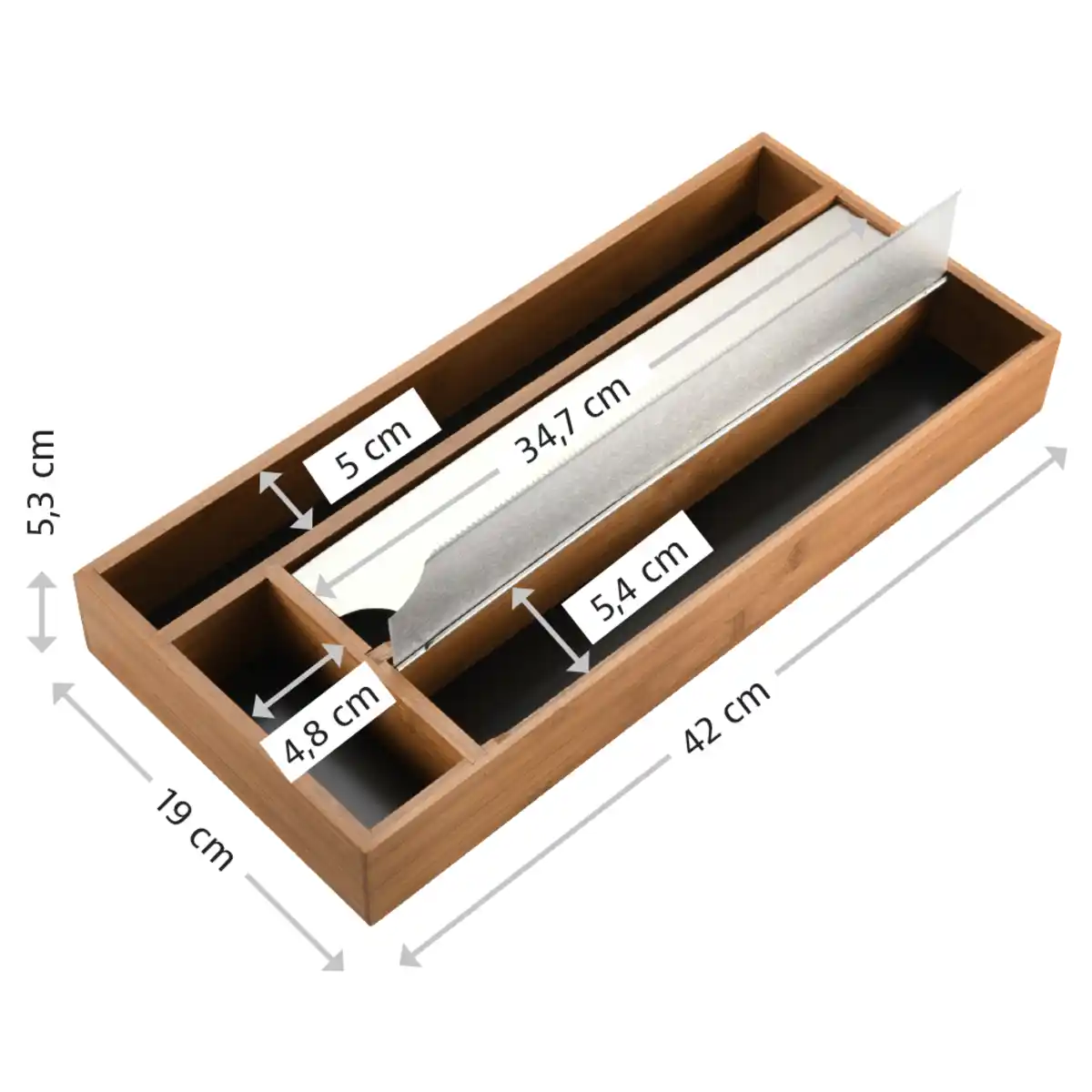 Bild 4 von Folienspender, dunkler Bambus, FSC