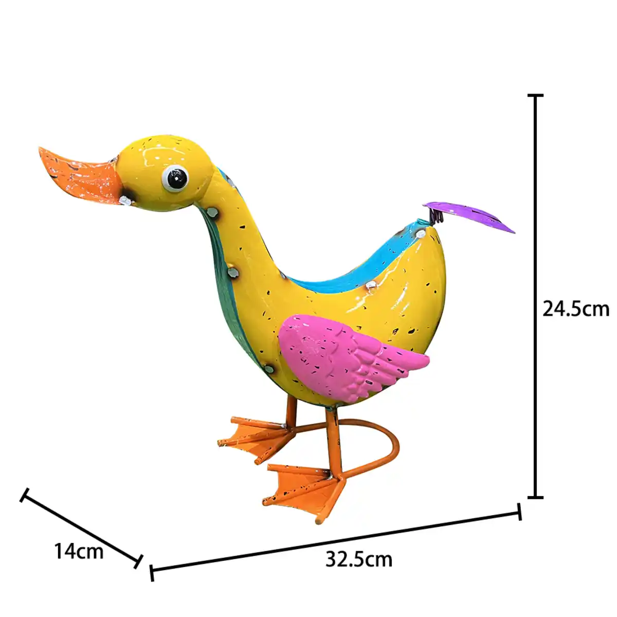 Bild 2 von Metallente, ca. 32,5 x 14 x 24,5 cm – Multicolor