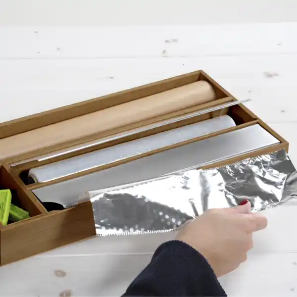 Bild 2 von Folienspender, dunkler Bambus, FSC