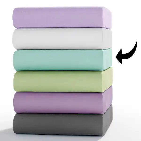 Bild 2 von Mikrofaser-Interlock Spannbetttuch, ca. 140 - 160 x 200 cm 