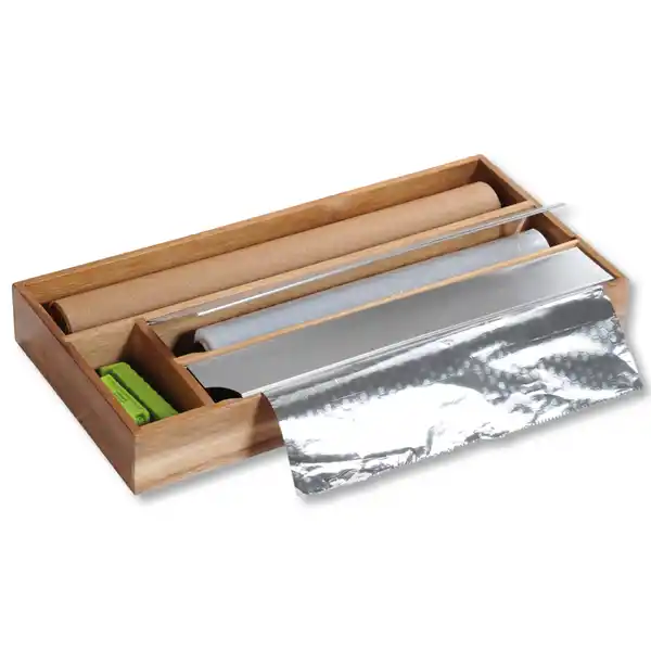 Bild 2 von Folienspender, 4 Fächer, Akazie