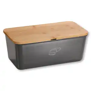 Brotbox, aus Melamin, grau, FSC