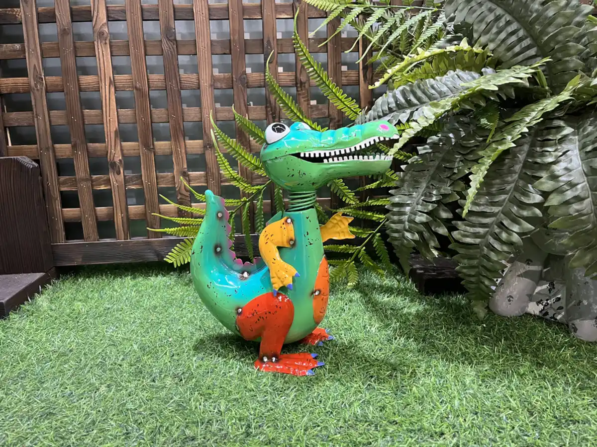 Bild 3 von Metallkrokodil, ca. 26 x 12,5 x 28,5 cm – Multicolor