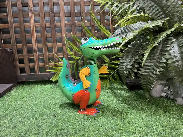 Bild 3 von Metallkrokodil, ca. 26 x 12,5 x 28,5 cm – Multicolor