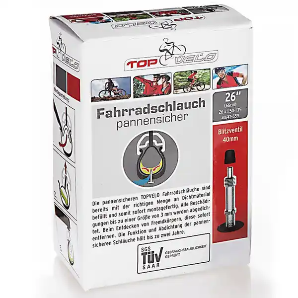 Bild 1 von pannensicherer Fahrradschlauch, 26", Blitzventil