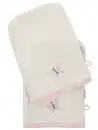 Bild 1 von Waschhandschuh-Set, 2tlg. mit Stickerei Rosa