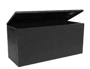 Gartenbox „Ollie“ in Holzdesign, ca. 115 x 44 x 53 cm - Anthrazit