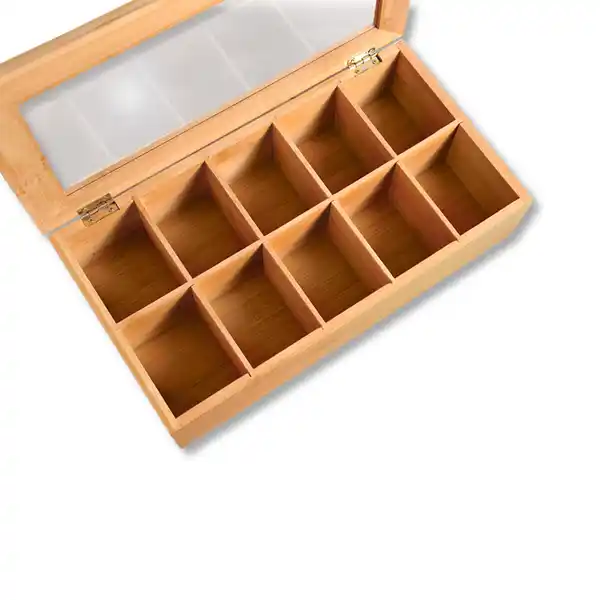 Bild 3 von Teebox, Bambus mit 10 Fächern