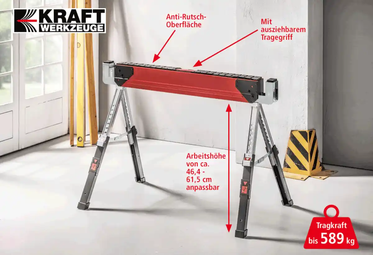 Bild 1 von Arbeitsbock höhenverstellbar,  589 kg Traglast