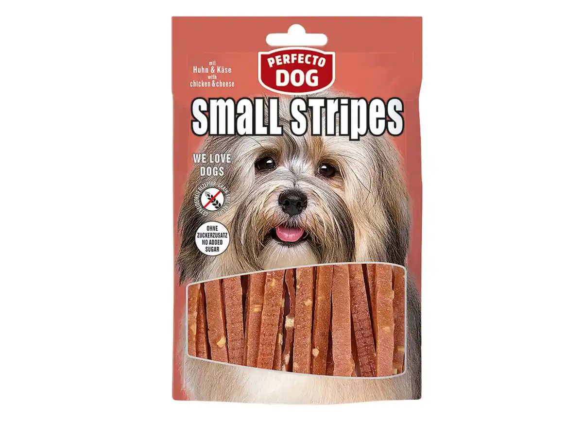 Bild 1 von Perfecto Dog Small Stripes mit Huhn & Käse 100g
