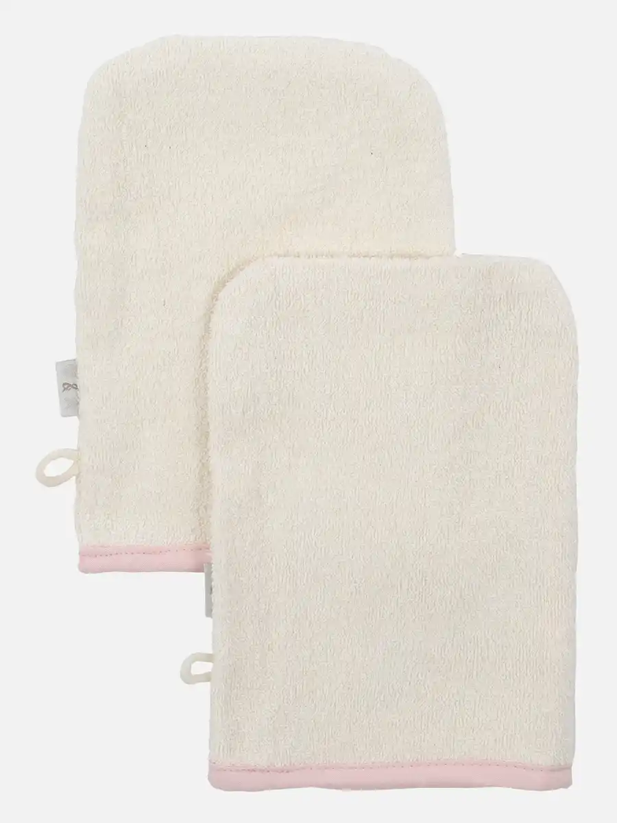 Bild 2 von Waschhandschuh-Set, 2tlg. mit Stickerei Rosa