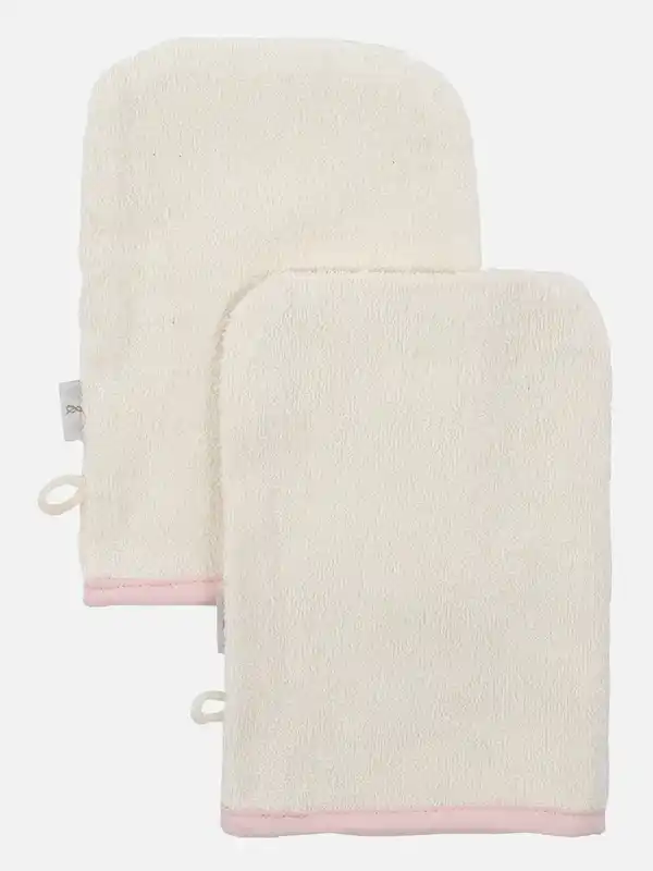 Bild 2 von Waschhandschuh-Set, 2tlg. mit Stickerei Rosa