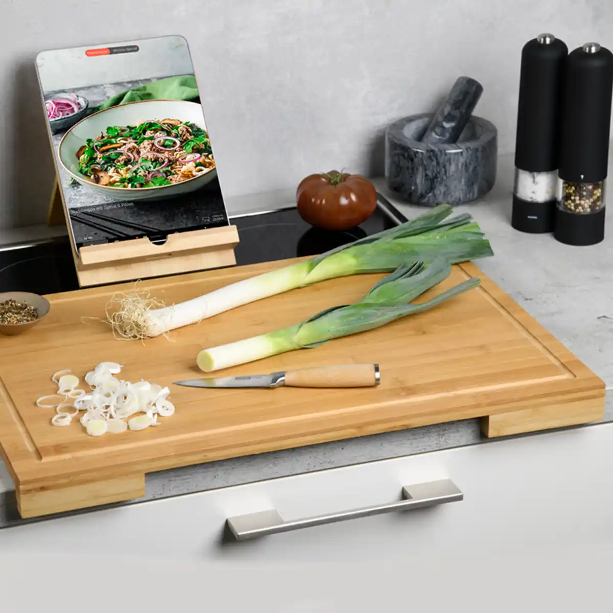 Bild 3 von 4er Set Schneidebrett, dunkeler Bam, FSC