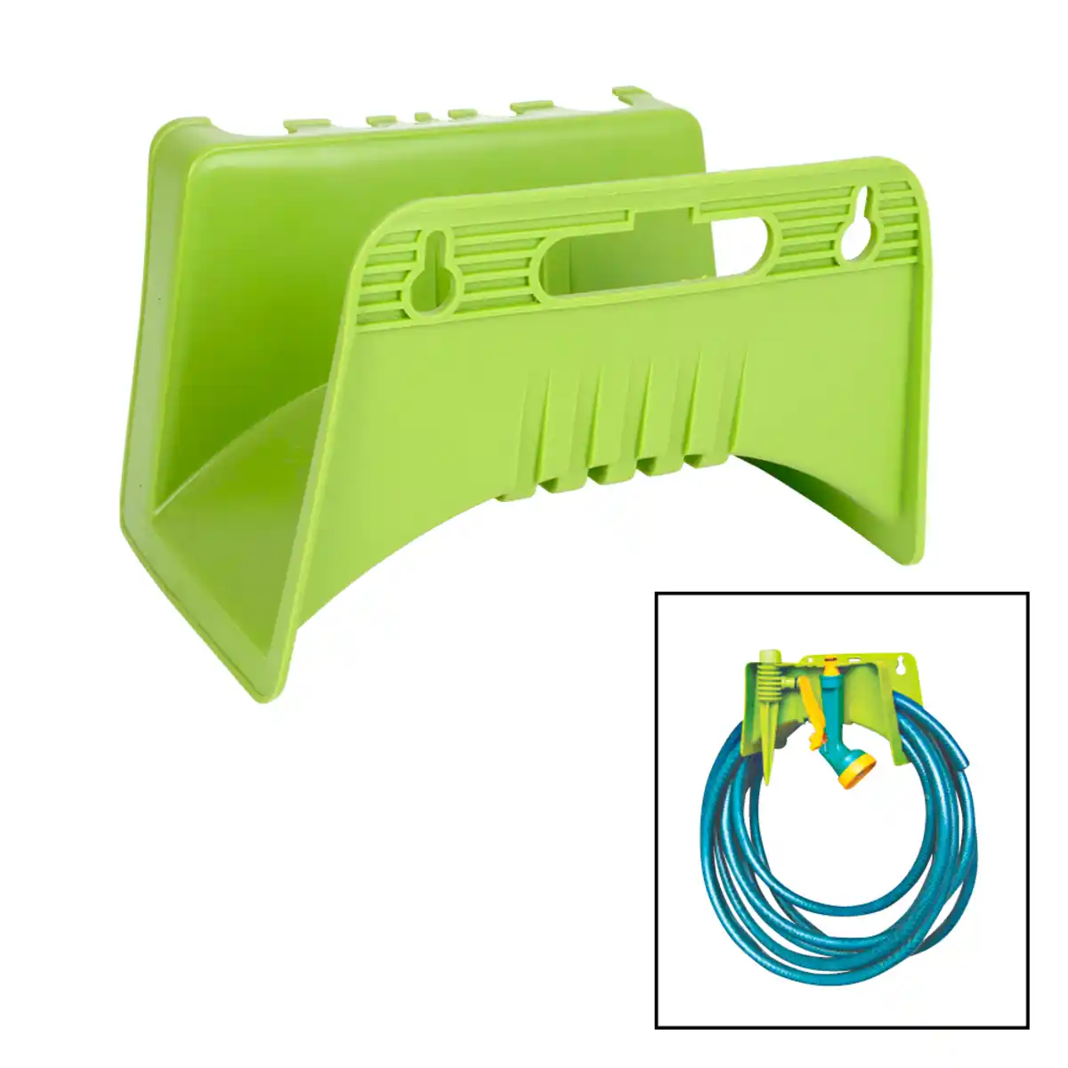 Bild 1 von Gartenschlauchhalter mit Aussparungen zur Befestigung an der Wand