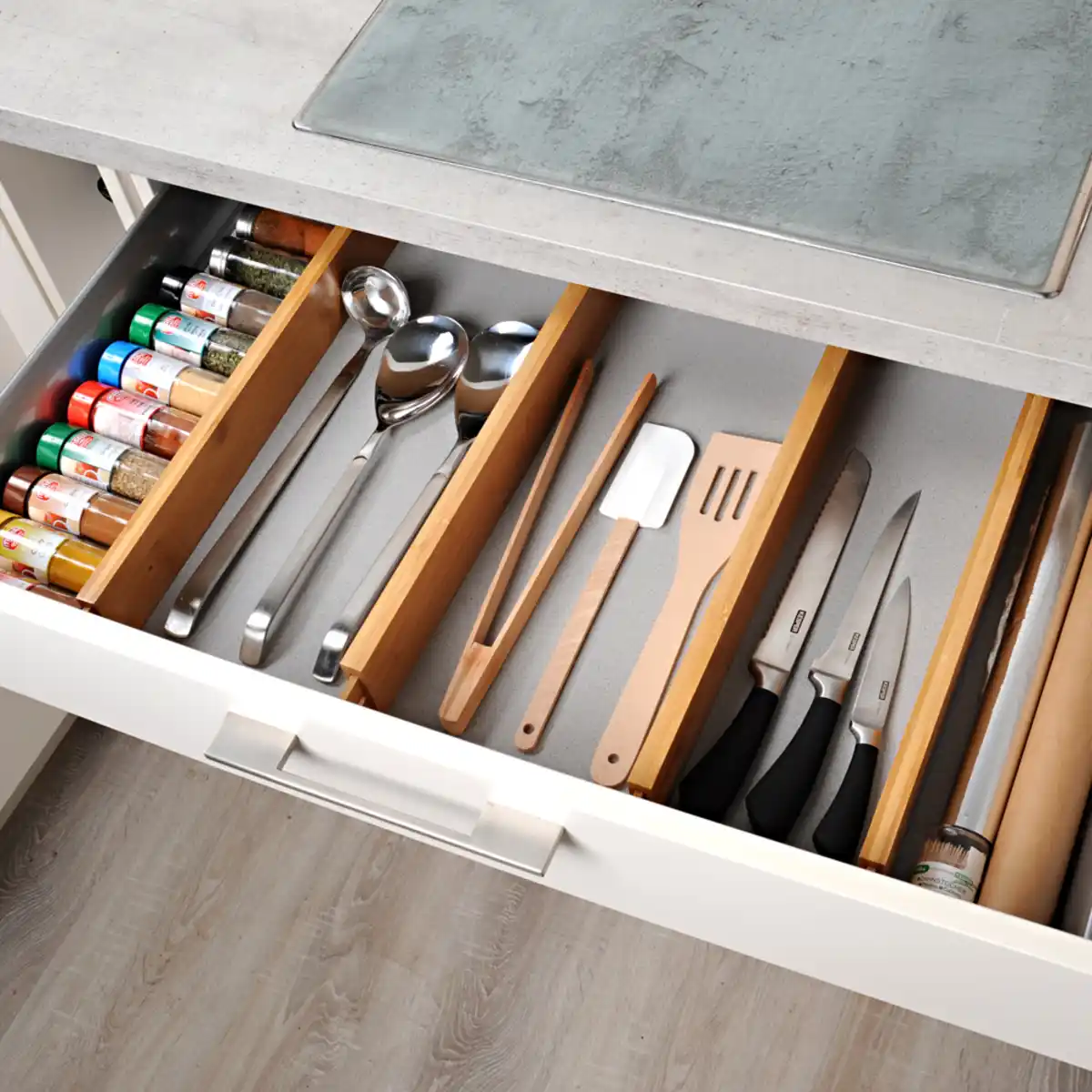 Bild 2 von Schubladentrenner, 4er Pack, Bambus