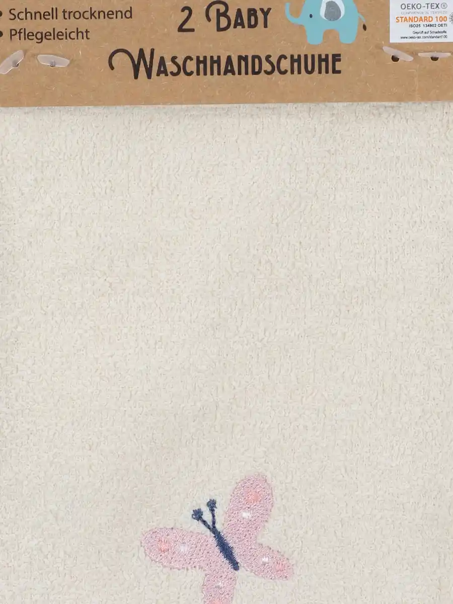 Bild 3 von Waschhandschuh-Set, 2tlg. mit Stickerei Rosa