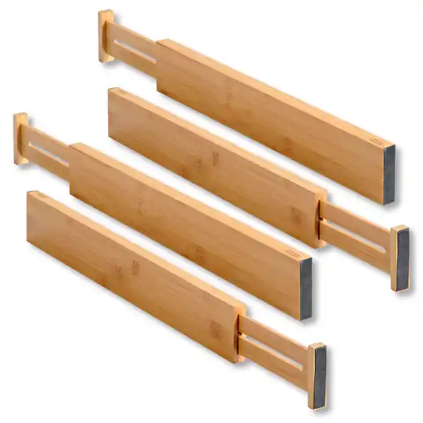 Bild 1 von Schubladentrenner, 4er Pack, Bambus