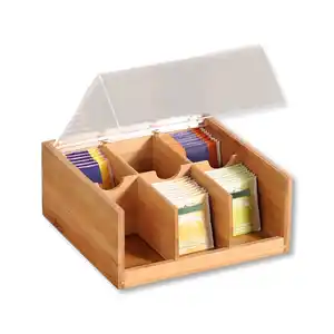 Tee-Box, mit Sichtklappe, Bambus, FSC