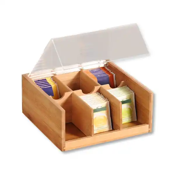 Bild 1 von Tee-Box, mit Sichtklappe, Bambus, FSC