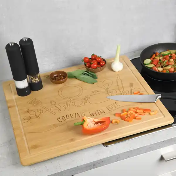 Bild 3 von Herdabdeckplatte, love, Bambus