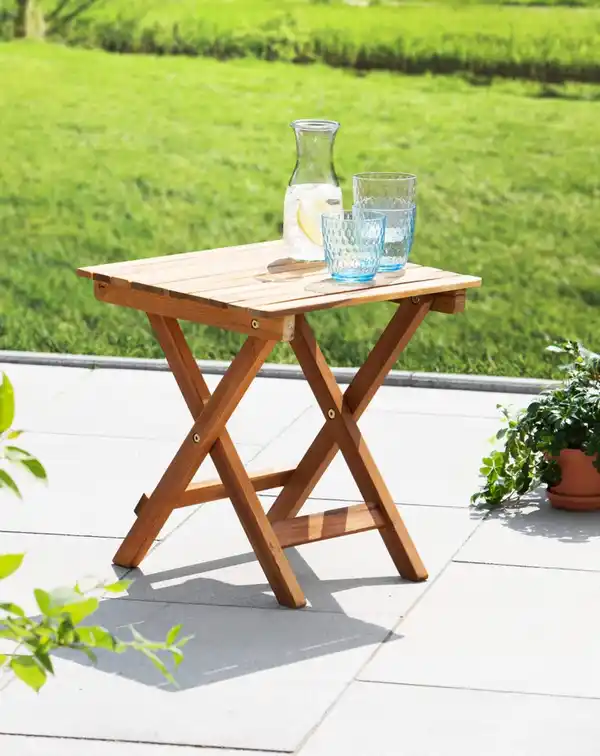 Bild 2 von Akazienholz Gartenklapptisch Beistelltisch 38 cm FSC