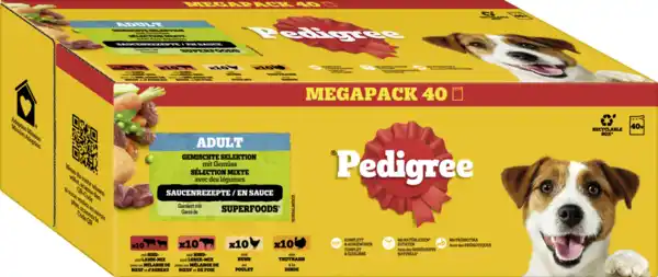 Bild 2 von Pedigree Multipack Portionsbeutel Gemischte Selektion mit Gemüse, 4.000 g