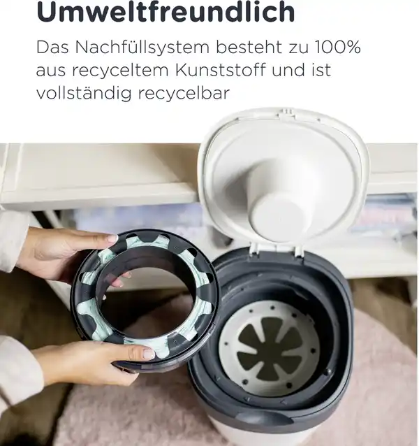 Bild 1 von tommee tippee Windeleimer Twist & Click Advanced weiß inkl. 6 Nachfüllkasetten