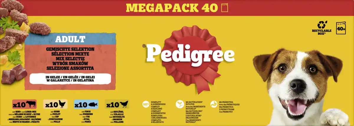 Bild 1 von Pedigree Multipack Portionsbeutel Gemischte Selektion in Gelee, 4.000 g