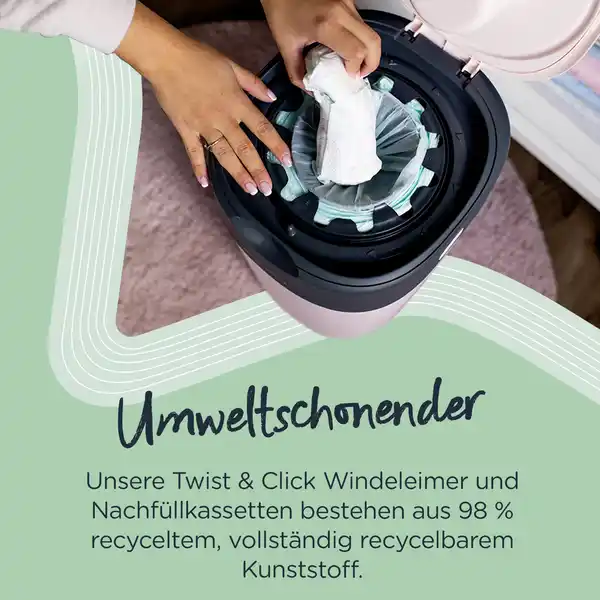 Bild 2 von tommee tippee Windeleimer Twist & Click Advanced rosa