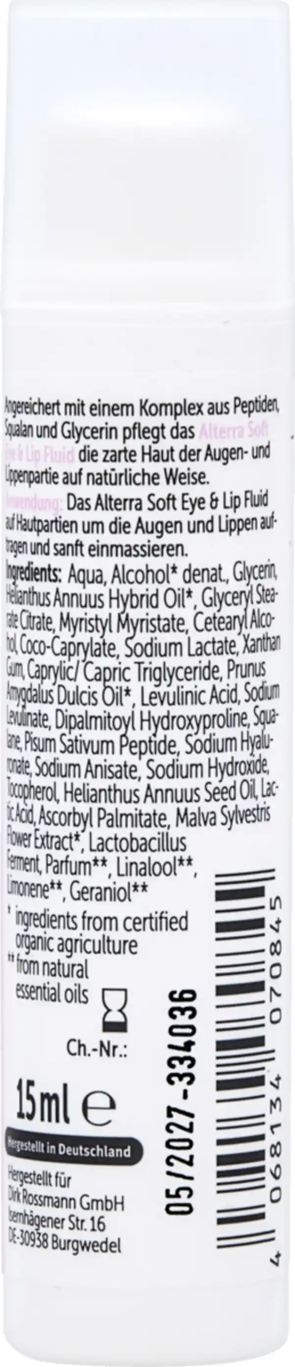 Bild 2 von Alterra NATURKOSMETIK Soft Eye & Lip Fluid, 15 ml