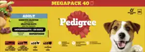 Pedigree Multipack Portionsbeutel Gemischte Selektion mit Gemüse, 4.000 g