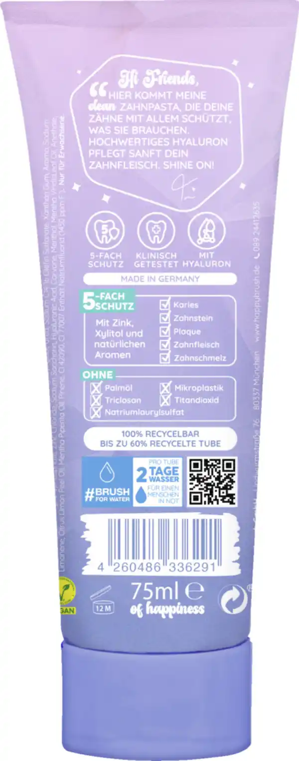 Bild 2 von happybrush Zahnpasta Twenty4Tim Clean, 75 ml