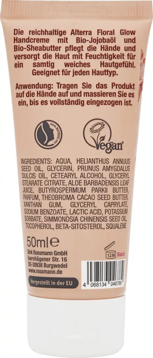 Bild 2 von Alterra NATURKOSMETIK Handcreme Floral Glow, 30 ml