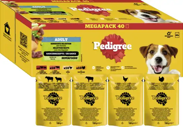 Bild 3 von Pedigree Multipack Portionsbeutel Gemischte Selektion mit Gemüse, 4.000 g