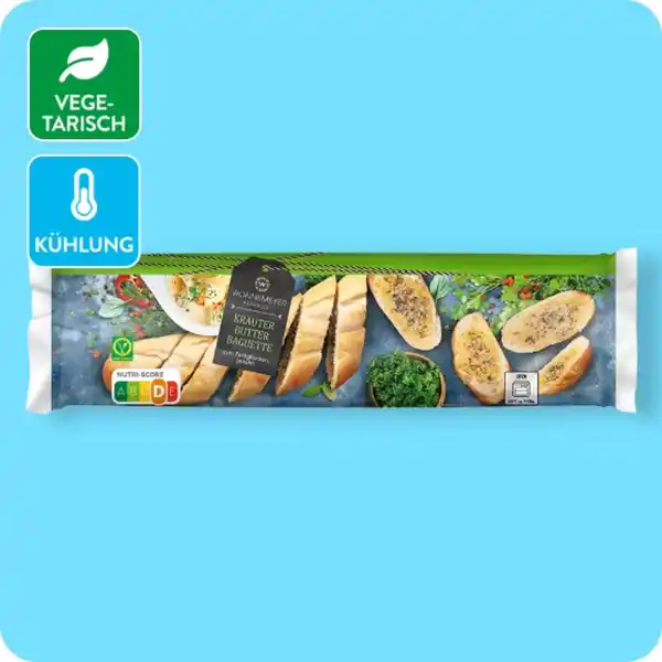 Bild 1 von WONNEMEYER Baguette mit Kräuter- oder Knoblauchbutter