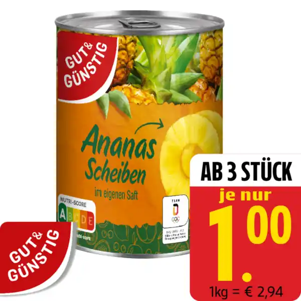 Bild 1 von Ananas Scheiben oder Stücke