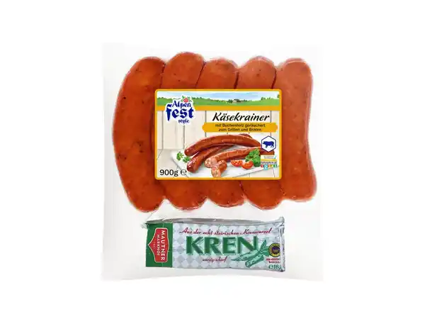 Bild 1 von Alpenfest Käsekrainer XXL,  900 g