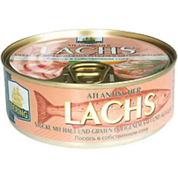 Bild 1 von Lachs-Stücke (Salmo salar) mit Haut und Gräten in eigenem S...