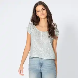 Damen-Bluse mit Millefleur-Muster