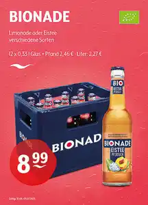 BIONADE Limonade oder Eistee verschiedene Sorten
