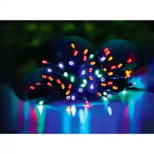 Lichterkette Solar 60 LED bunt