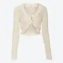 Bild 3 von Damen-Strick-Ajour-Cardigan mit Rüschen