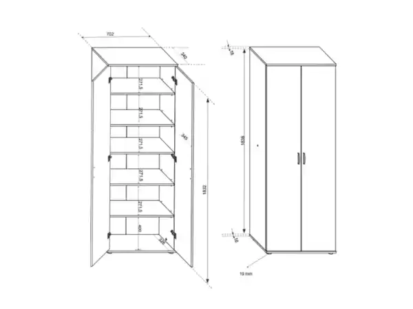 Bild 3 von Inter Link Inter Link Vielseitiger Aktenschrank, 2 Türen – Praktisch, modern und flexibel