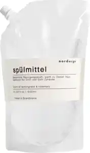 nordesign Spülmittel mit natürlicher Reinigungskraft Nachfüllpack